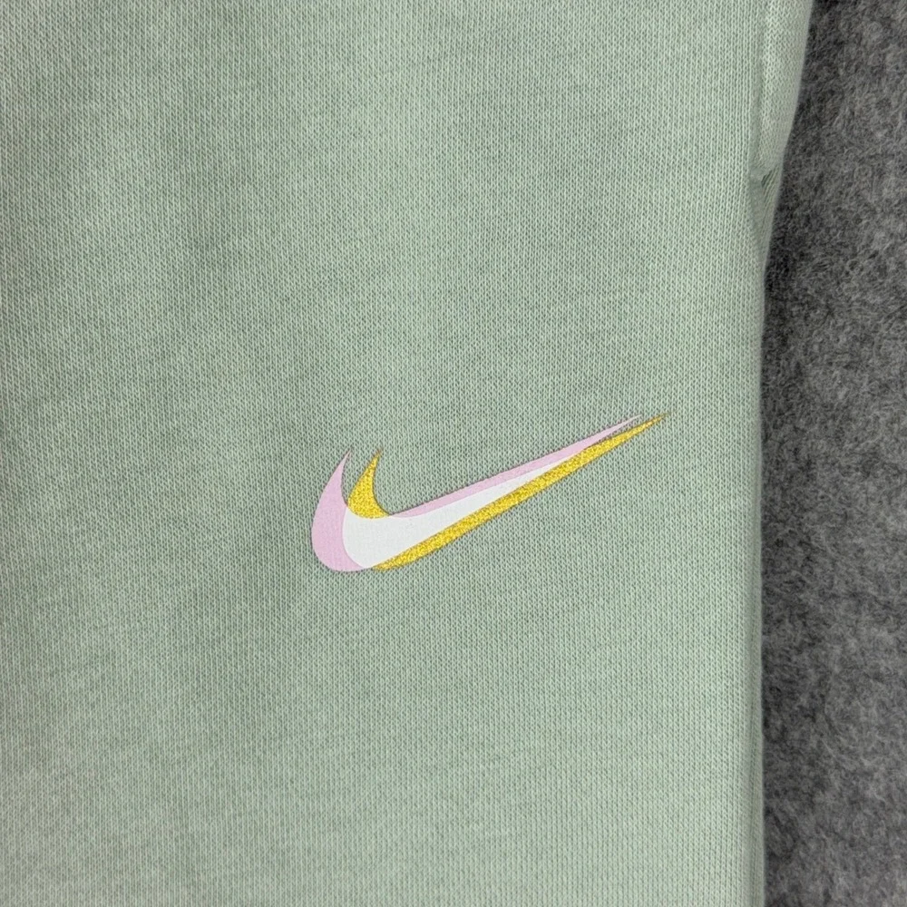Nike Club Fleece Joggers Kids Large Sage Green Sweatpants Drawstring Swoosh Gym